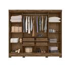 Guarda Roupa De Casal 8 Portas 236cm Castanho Baunilha Diplom