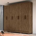 Guarda Roupa De Casal 8 Portas 236cm Castanho Diplomata Moval