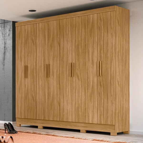 Guarda Roupa De Casal 8 Portas 236cm Freijó Diplomata Moval