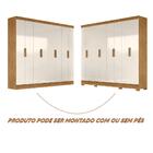 Guarda Roupa De Casal 8 Portas 236cm Freijó Off White Diploma
