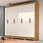 Guarda Roupa De Casal 8 Portas 236cm Freijó Off White Diploma