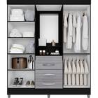 Guarda-roupa De Casal  4 Portas E 3 Gavetas Goiás - Poliman -