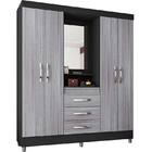 Guarda-roupa De Casal  4 Portas E 3 Gavetas Goiás - Poliman -