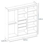 Guarda Roupa De Casal  6 Portas Com Espelho Prático Elite Bra