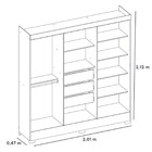 Guarda Roupa De Casal  6 Portas Prático Amendola Touch Demóbi