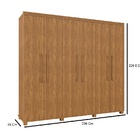 Guarda Roupa De Casal  Madri Mdf 6 Portas Camas Fênix Cinamomo
