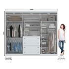 Guarda-roupa De Casal Americano 06 Portas 04 Gavetas Henn - B