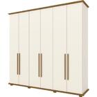 Guarda-roupa De Casal Atlas 06 Portas 04 Gavetas Henn - Off W