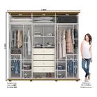 Guarda-roupa De Casal Atlas 06 Portas 04 Gavetas Henn - Off W