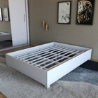 Guarda-roupa De Casal Carol 3 Portas 4 Gavetas Com Cama Branc