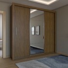 Guarda-roupa De Casal Carol 3 Portas 4 Gavetas Com Cama Freij