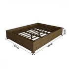 Guarda-roupa De Casal Carol 3 Portas 4 Gavetas Com Cama Freij