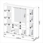 Guarda-roupa De Casal Com 08 Portas E 04 Gavetas Milão Cinamo