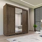 Guarda-roupa De Casal Com Espelho 03 Portas E 03 Gavetas Cann