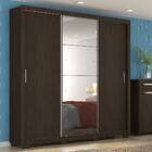 Guarda Roupa De Casal Com Espelho 3 Portas Pés Residence Ii D