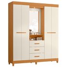 Guarda-roupa De Casal Com Espelho 4 Portas E 3 Gavetas Ágata