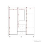 Guarda-roupa De Casal Com Espelho 4 Portas E 3 Gavetas Ágata