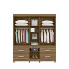 Guarda Roupa De Casal Com Espelho 6 Portas Guarujá Amendola T