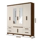 Guarda Roupa De Casal Com Espelho Castanho Wood Baunilha Port
