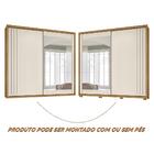 Guarda Roupa De Casal Com Espelho Freijó Off White Dhara Moval