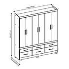 Guarda Roupa De Casal Demóbile Veneto 06 Portas Com Espelho N