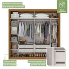 Guarda Roupa De Casal Mdf 2 Portas 4 Gavetas Velaris Móveis L