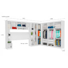 Guarda Roupa De Casal Modulado 8 Peças Star J00026 Cor Branco