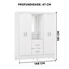 Guarda Roupa De Casal Selene Capelinha Branco/rosa Flex Shop