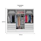 Guarda-roupa De Casal Stillus 6 Pt 9 Gv Neve