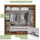 Guarda Roupa De Casal Velaris Com Espelho Mdf 2 Portas 4 Gave