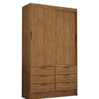 Guarda-roupa De Solteiro 02 Portas E 06 Gavetas Sevilha Freijó