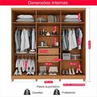 Guarda-roupa De Solteiro 100% Mdf 6 Portas 2 Gavetas Benfica