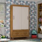 Guarda Roupa De Solteiro 2 Portas De Correr Freijó Baunilha 2