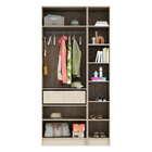 Guarda-Roupa de Solteiro 2 Portas de Abrir com 1 Gavetas Prateleiras e Cabideiro MDP Oásis 243,2x119,6x54cm EVO'M Spaceo