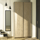 Guarda-Roupa de Solteiro 2 Portas de Correr com 5 Gavetas MDP Oásis 243,2x119,6x54cm EVO'M Spaceo