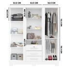 Guarda Roupa De Solteiro 3 Portas E Espelho Branco Ártico Cap