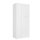 Guarda-roupa De Solteiro 3 Portas Thb Astro Branco / Rosa