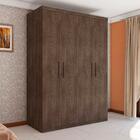 Guarda Roupa De Solteiro 4 Portas 100% Mdf Chocolate Gold Fra