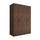 Guarda Roupa De Solteiro 4 Portas 100% Mdf Chocolate Gold Fra