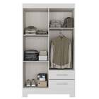 Guarda-roupa De Solteiro 4 Portas 2 Gavetas Hera Branco - Mov