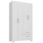 Guarda-roupa De Solteiro 4 Portas 2 Gavetas Hera Branco - Mov