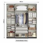 Guarda Roupa De Solteiro 4 Portas 2 Gavetas Thb Splendore Plu