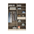 Guarda-Roupa de Solteiro com Espelho 4 Portas de Abrir com 1 Gaveta MDP Oásis 243,2x159,6x54cm EVO'M Spaceo