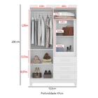 Guarda Roupa De Solteiro 6 Portas 3 Gavetas Fusion Flex - Bra