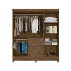 Guarda Roupa De Solteiro 7 Portas 177cm Castanho New Mafra Mo