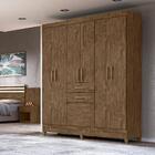 Guarda Roupa De Solteiro 7 Portas 177cm Castanho New Mafra Mo