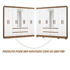 Guarda Roupa De Solteiro Com Espelho 8 Portas Naturale Branco