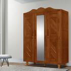 Guarda Roupa De Solteiro Madeira Maciça Com Espelho Moscou At