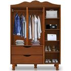 Guarda Roupa De Solteiro Madeira Maciça Com Espelho Moscou At