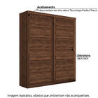 Guarda Roupa De Solteiro Prático 2 Portas Jacarandá